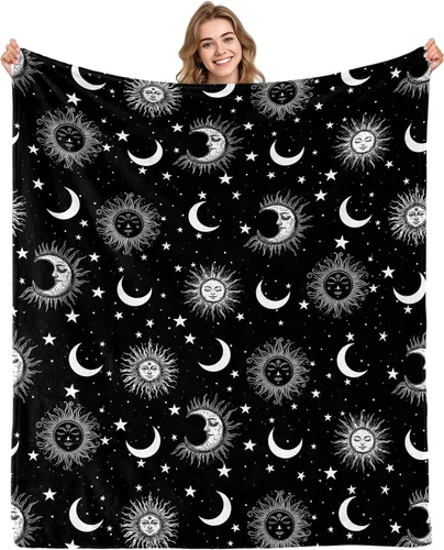 Miniatura 18 de Mantas de girasol, regalos para mujeres, manta de doble cara, ropa de cama bonita para niñas, franela ligera y acogedora felpa para adultos y niños
