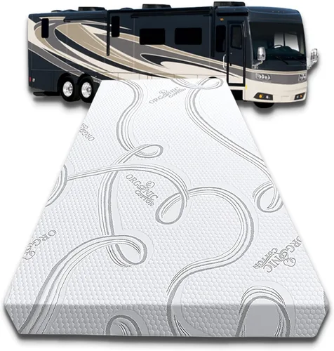 Miniatura 8 de FoamRush colchón de 3 pulgadas para cámper RV de tamaño medio, firmeza media, comodidad, alivio de presión, fabricado en EE. UU., para viaje, Blanco