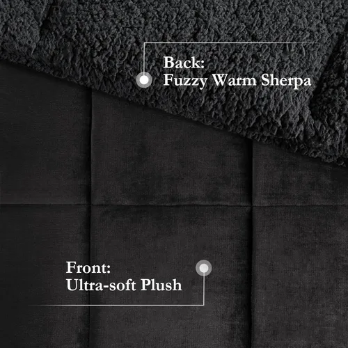Miniatura 4 de Woolrich - Juego de edredón reversible ultrasuave de felpa a sherpa, alternativa al plumón, ropa de cama cálida de invierno para clima frío