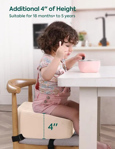 Miniatura 3 de Babelio ErgoUp Booster Seat for Kitchen Chair, Promote Proper Upright Posture, Toddler Booster Seat for Dining Table, Removable & Washable Cover