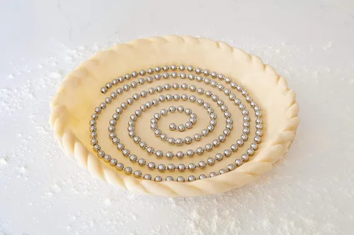 Miniatura 2 de Talisman Designs Stainless Steel Hold Raw Dough Down For Flat Pie Crust Pie Weights for Baking Baking Beads for Pie Crust Blind Bake Pie