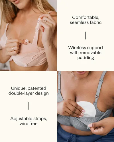 Miniatura 5 de Kindred Bravely Sublime Pumping Bra Hands Free, Adjustable Pumping & Nursing Bra with EasyClip for All Breast Pumps