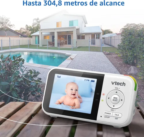 Miniatura 12 de VTech VM819-2 Monitor de bebé, pantalla de 2.8 pulgadas, 2 cámaras, rango de 1000 pies, visión nocturna, audio de 2 vías, sensor de temperatura
