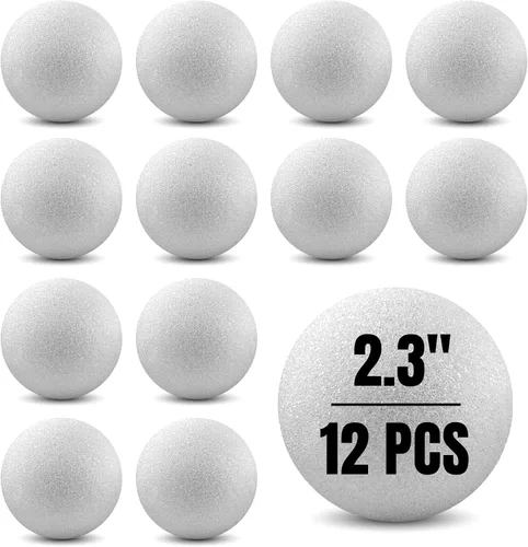Miniatura 14 de Hygloss Bolas redondas de espuma para manualidades 6 piezas de espuma blanca de 3.8 pulgadas (XPS) para artes, pequeñas bolas de espuma