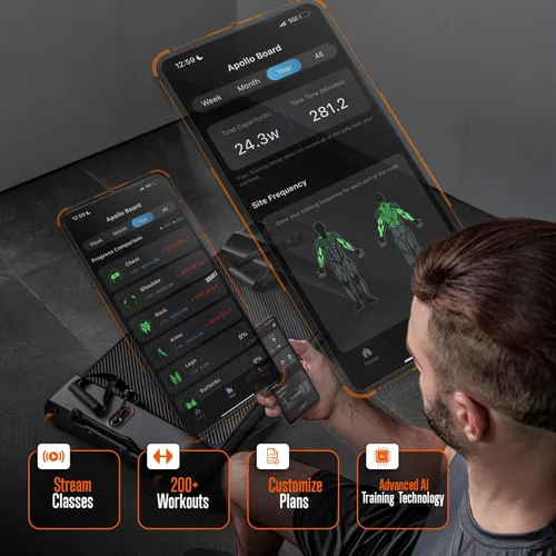 Miniatura 6 de SQUATZ Pluto Board Smart Home Gym Version I 100 LBS Resistance, Multifunctional All in One Gym, Single Cable Weight Machine with Multiple Training
