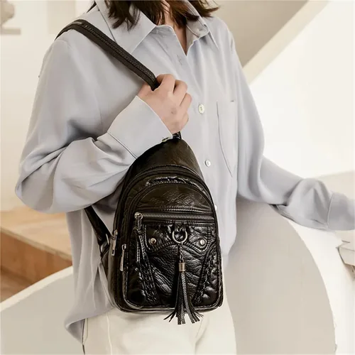 Miniatura 8 de Bolsos de pecho para mujer, bolso de hombro vintage para mujer, bolso de hombro retro para teléfono móvil, bandolera clásica
