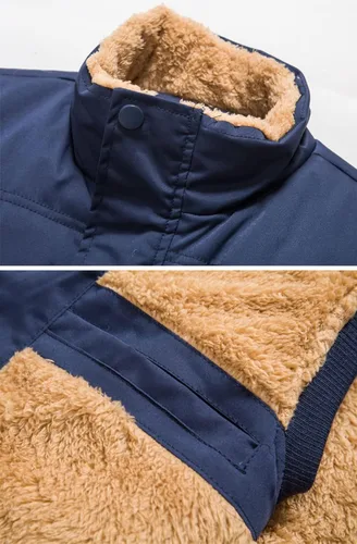 Miniatura 23 de Chaleco acolchado de invierno cálido para hombre, con forro polar grueso, sin mangas, chaqueta sin mangas