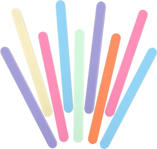 Miniatura 7 de 35 palitos de paletas acrílicas, palitos reutilizables con 5 colores, palitos de paletas con purpurina para bricolaje, desierto de dulces, desierto