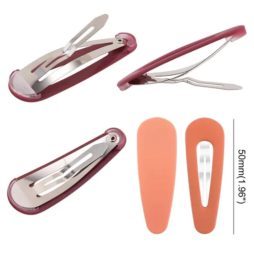 Miniatura 2 de Boobeen Paquete de 20 pinzas para el cabello – Pinzas de pelo de metal acrílico para mujeres – Pasadores de pelo mate para niñas – Horquillas