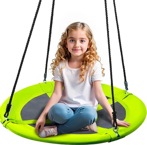 Miniatura 9 de TURFEE - Juego de columpio de árbol de platillo de 102 cm - Capacidad de peso de 45 kg, Oxford 900D impermeable, con correas para colgar, columpios