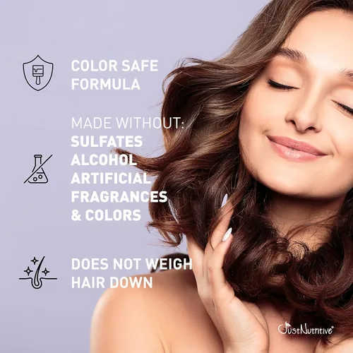 Miniatura 6 de Just Nutritive Acondicionador para cabello más grueso El mejor acondicionador para cabello más grueso Deja el cabello suave, sedoso con un