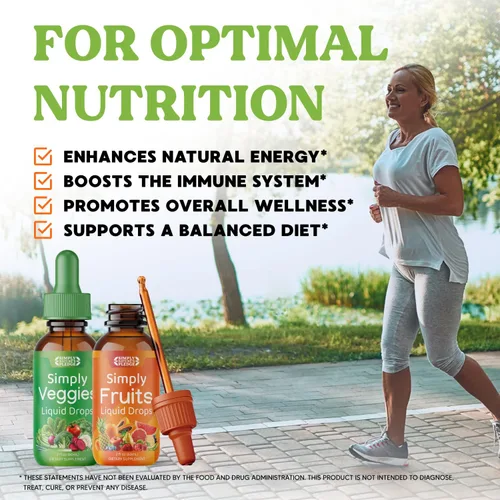 Miniatura 7 de Simply Nature's Pledge - Suplementos de frutas y verduras - Gotas líquidas - Hecho con superalimentos integrales, vitaminas y minerales empacados