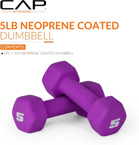 Miniatura 2 de CAP Barbell Neoprene Dumbbell Weights Pairs & Sets Color Series