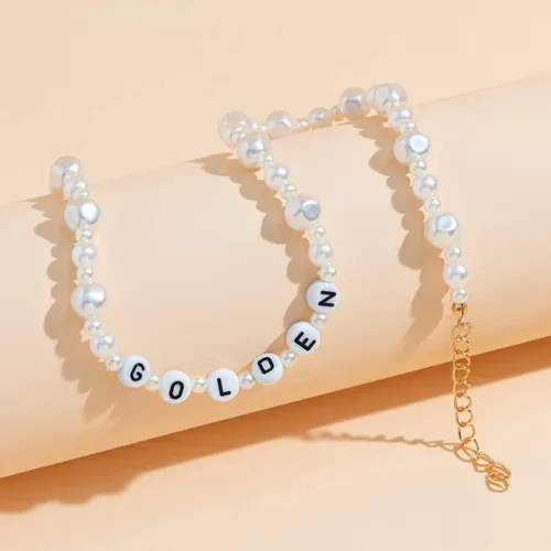 Miniatura 5 de Gargantilla de perlas con cara sonriente, collar de perlas irregulares de Harry Golden para mujer, bohemio, colorido, cuentas de sonrisa