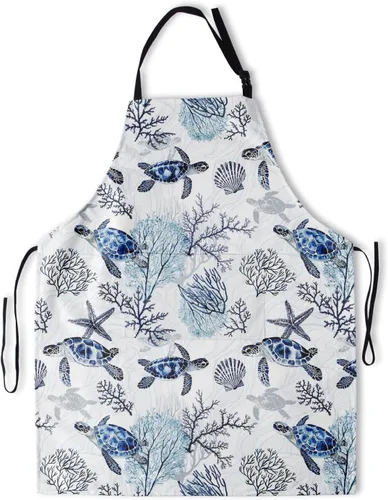 Miniatura 24 de Giwawa Delantal unisex para adultos, impermeable, resistente a las manchas, delantal de cocina con 2 bolsillos para BBQ, parrilla y pintura