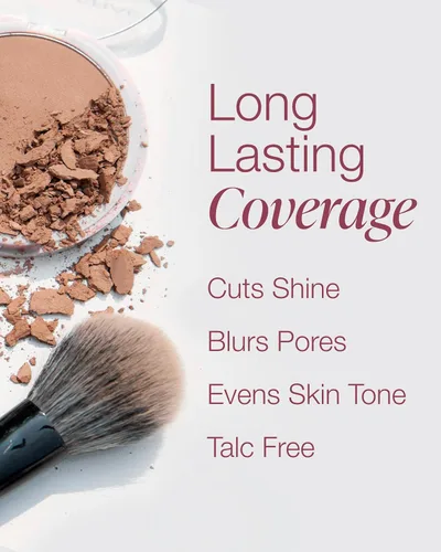 Miniatura 4 de Mineral Fusion Base de maquillaje en polvo prensado, Deep 1, piel media/bronceada con matices dorados, maquillaje de base que desafía la edad