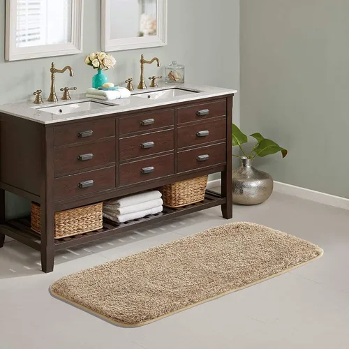Miniatura 76 de Suchtale - Alfombra de baño antideslizante, tapete de baño de microfibra suave, absorbente de agua, peluda, lavable a máquina, para regadera, 16 x