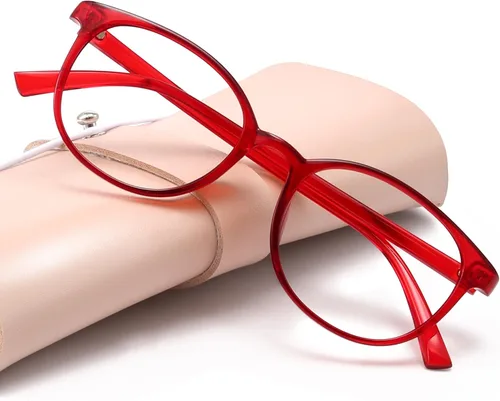 Miniatura 12 de Miyya - Lentes con bloqueo de luz azul para mujeres, lentes modernos redondos transparentes anti luz azul, antifatiga ocular y antirreflejante UV