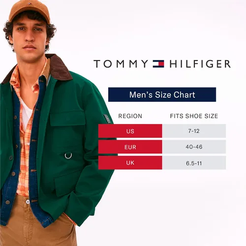 Miniatura 7 de Tommy Hilfiger Calcetines invisibles para hombre - paquete de 6 unidades, calcetines deportivos elásticos acolchados de corte bajo para hombre