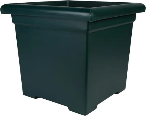 Miniatura 28 de The HC Companies Maceta cuadrada Accent con drenaje – Macetas clásicas para plantas de exterior y plantas de interior – Maceta cuadrada ligera
