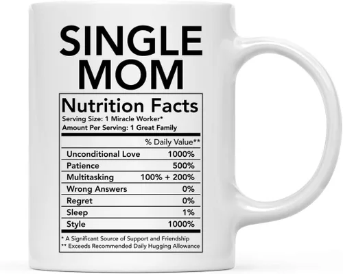 Miniatura 35 de Andaz Press Divertida taza de té de café de cerámica de 11 onzas, regalo de agradecimiento, datos nutricionales del ejército, paquete de 1, ideas