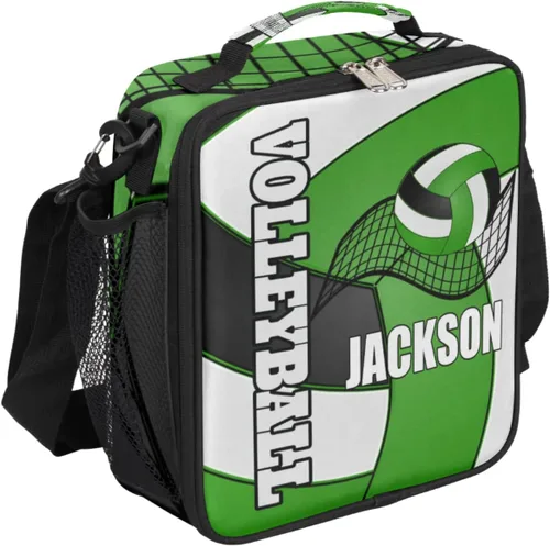 Miniatura 15 de Bolsa de almuerzo personalizada para niñas, niños, adolescentes, hombres y mujeres, regalo personalizado, bolsa de almuerzo, pelota de fútbol, azul