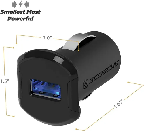 Miniatura 2 de Scosche USBC121M ReVolt - Encendedor de cigarrillos universal para un solo dispositivo, compacto con un puerto USB, carga rápida, un dispositivo