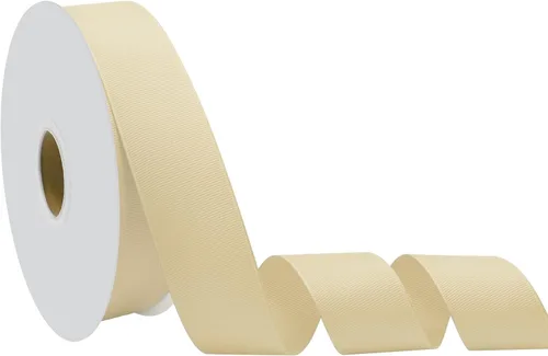 Miniatura 55 de Cinta blanca de grogrén de 1-1/2 pulgadas x 50 yardas para envolver regalos, muy adecuada para decoración de bodas, ramos, manualidades, costura