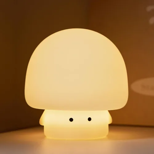 Miniatura 7 de Linda luz nocturna de bebé para niños, lámpara de noche blanda Kiwibird para mesitas de noche, luz nocturna de silicona regulable recargable