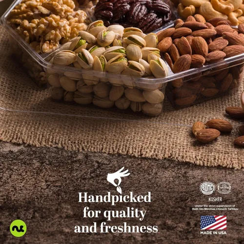 Miniatura 7 de Canastas para regalo de Pascua para adultos y niños, huevo lleno de dulces y conejito Plato con nueces gourmet (surtido de 7) Arreglo con golosinas