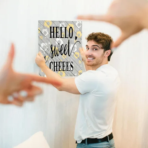 Miniatura 6 de Twisted R Design Lienzo decorativo para pared, juego de 4 impresiones divertidas de 8 x 10 pulgadas para pared de baño, hechas en Estados Unidos