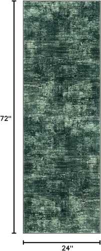 Miniatura 437 de IOHOUZE Alfombra abstracta lavable de 3 x 12 pies para pasillos, antideslizante para cocina, camino de entrada de lana sintética para interiores