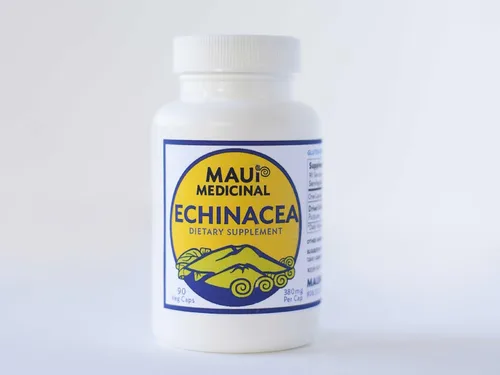 Echinacea Purpurea Suplemento Herbario Orgánico 100% Raíz 90 Vcaps 380 mg | EE. UU