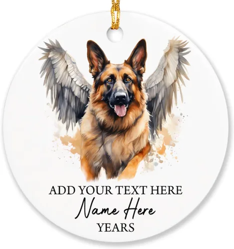 Miniatura 38 de Airedale Terrier - Adorno personalizado de alas de ángel para perro, regalo de pérdida de condolencias de mascotas, adorno de Navidad conmemorativo