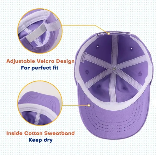 Miniatura 73 de Peecabe Gorra de béisbol para niños pequeños, unisex, de algodón, ajustable, para bebés, niños, gorra de béisbol para niñas de 1 a 5 años