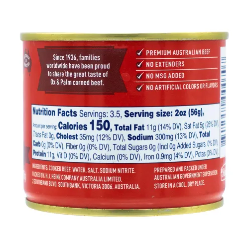 Miniatura 2 de Ox & Palm Carne en Conserva de Res Estilo Chunky Original, 7 Onzas (Paquete de 12)