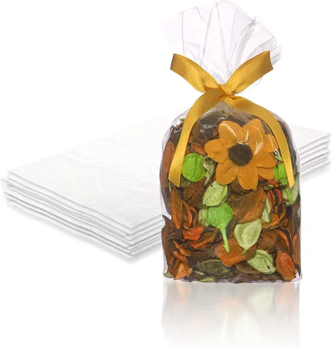 Miniatura 18 de Bolsas de polietileno transparentes con fuelle – 4 x 2 x 8 pulgadas, paquete de 1000 bolsas de plástico con fuelle lateral, a prueba de fugas