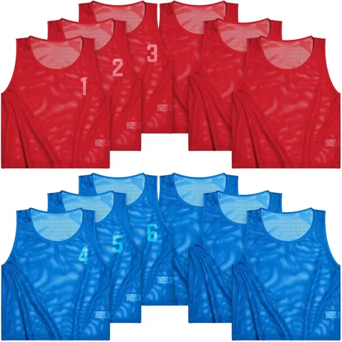 Miniatura 9 de Boyiee Chalecos de Scrimmage, Camisetas de Malla de Nylon para Práctica de Equipo Juvenil para Deportes Baloncesto Fútbol Fútbol Americano