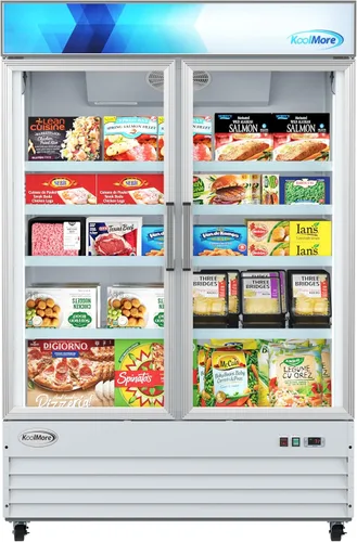 Miniatura 17 de KoolMore 66 cm. Refrigerador vertical comercial para exhibición con una puerta de vidrio blanco - 9 pies cúbicos (MDF-1GD-9C-WH)