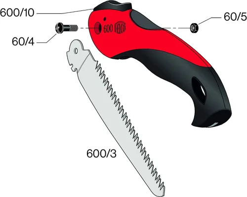 Miniatura 8 de Felco Sierra plegable (F 600) - Sierra de poda clásica de árboles con acción de tracción, color rojo