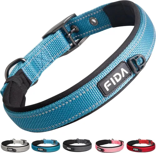 Miniatura 2 de Fida Juego de collar de perro de 14.5 a 19 pulgadas con correa de perro de 4 pies, juego de correa y collar resistentes para perros medianos