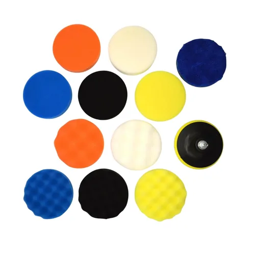 Miniatura 2 de Juego de 12 almohadillas de pulido de espuma, de 7,6 cm, con almohadilla de coral, placa de respaldo, adaptador de broca M10, kit de pulido