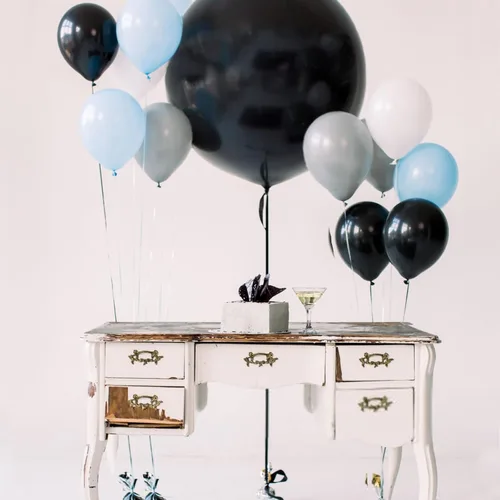 Miniatura 7 de Globos grandes de 36 pulgadas, 9 unidades, globos negros gigantes de látex, globos grandes para decoración de cumpleaños, bodas y fiestas. (Negro)