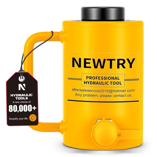 Miniatura 2 de NEWTRY Gato hidráulico hueco de 20 toneladas con cilindro de 2’’ de carrera Porta Power Ram de elevación industrial con retracción automática