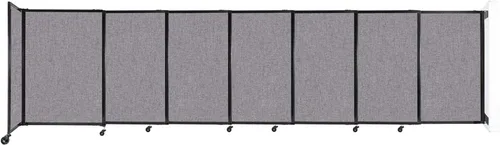 Miniatura 115 de Divisor de habitación de pared recta deslizante montado en la pared Anchos ajustables Ruedas de bloqueo Separador de habitación Paneles