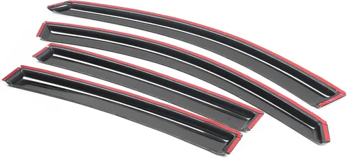 Miniatura 4 de IKON MOTORSPORTS Visera de ventana con cinta/externa, compatible con Nissan Altima 4DR 2007-2012, deflector de ventana de lluvia para automóvil