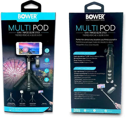 Miniatura 8 de Bower Multipod 6 en 1 trípode selfie stick con obturador remoto para teléfonos inteligentes