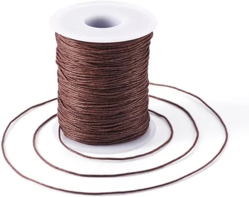 Miniatura 32 de Craftdady - Hilo encerado, Algodón, marrón (CoconutBrown), 1mm