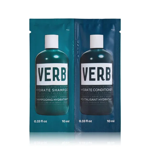 VERB Champú hidratante + acondicionador Duo - Limpia + nutre el cabello seco + encrespado para suavizar + reducir el encrespamiento - Ámbar + aroma