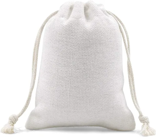 Miniatura 8 de SumDirect 20 bolsas de muselina de algodón, bolsas de regalo ligeras blancas transpirables con cordón, bolsas de almacenamiento reutilizables